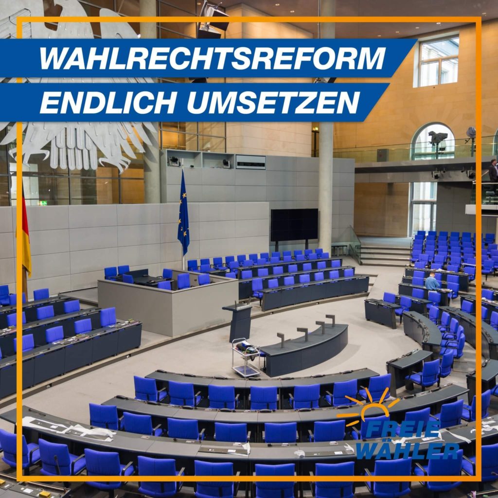 Wahlrechtsreform: Bundestag Abspecken! - FREIE WÄHLER Frankfurt